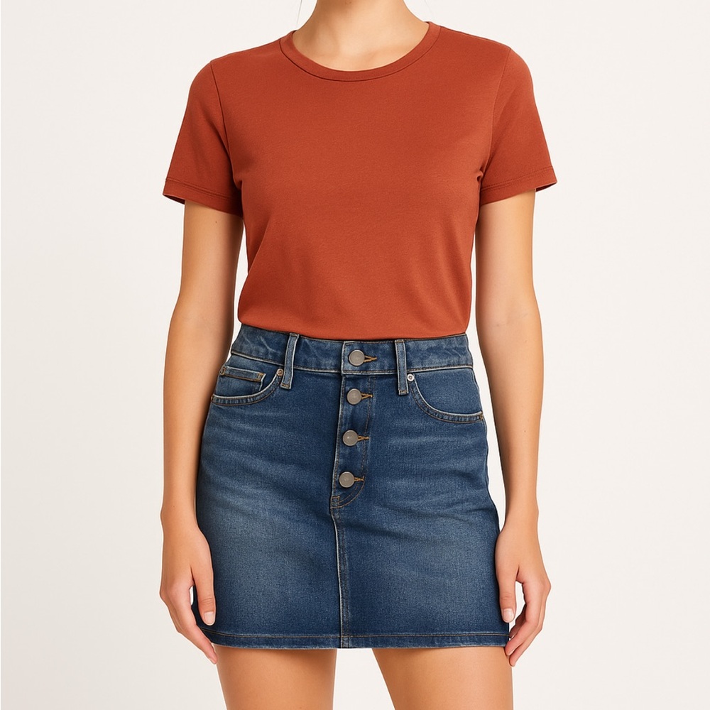 NWT Else Button Up Denim Skirt